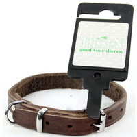Tijssen goed voor dieren Halsband Vetleer Bruin 1 st. 12 mm / 35 cm