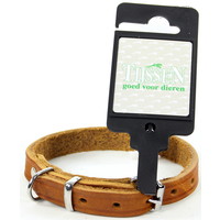 Tijssen goed voor dieren Halsband Vetleer Cognac 1 st. 12 mm / 35 cm