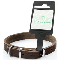 Tijssen goed voor dieren Halsband Vetleer Bruin 1 st. 16 mm / 40 cm