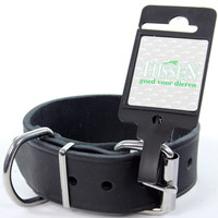 Tijssen goed voor dieren Halsband Vetleer Zwart 1 st. 35 mm / 45 cm