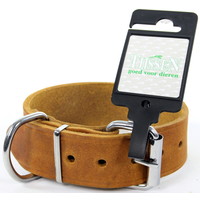 Tijssen goed voor dieren Halsband Vetleer Cognac 1 st. 35 mm / 45 cm