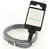 Tijssen goed voor dieren Halsband Vetleer Grijs 1 st. 12 mm / 35 cm