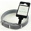 Tijssen goed voor dieren Halsband Vetleer Grijs 1 st. 18 mm / 45 cm