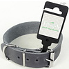 Tijssen goed voor dieren Halsband Vetleer Grijs 1 st. 35 mm / 55 cm