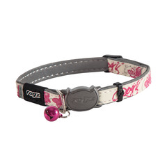 Rogz Beltz Catz GlowCat Halsband S Pink Butterflies 1 st. Small