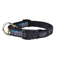 Rogz Beltz Fancy Dress Halsband L Multi Bone Black 1 st. Large