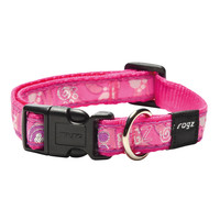 Rogz Beltz Fancy Dress Halsband M Pink Paw 1 st. Medium