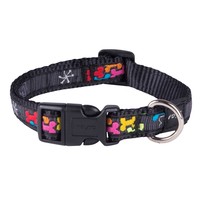 Rogz Beltz Fancy Dress Halsband M Multi Bone Black 1 st. Medium