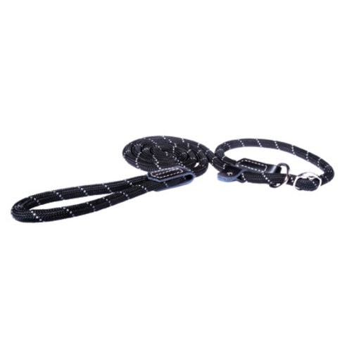 Rogz Beltz Rope JachtLijn M Zwart 1 st. Medium