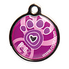 Rogz Passportz IDTag Metal L Pink Paw 1 st. Large