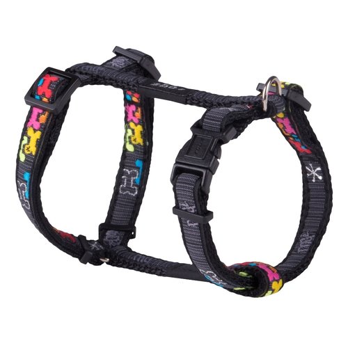 Rogz Beltz Fancy Dress Tuig S Multi Bone Black 1 st. Small
