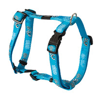 Rogz Beltz Fancy Dress Tuig M Turq Paw 1 st. Medium