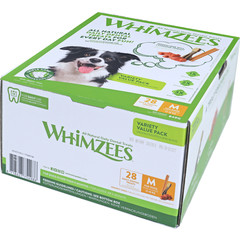 Whimzees Whimzees variety medium, 28 stuks in valuebox.