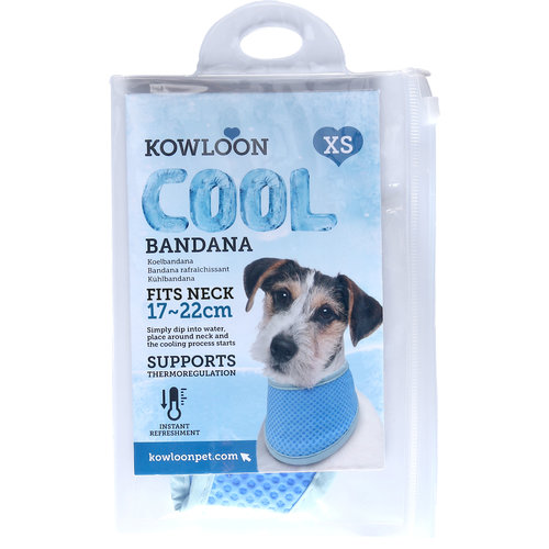 Kowloon Kowloon Cool bandana PVA blauw XS, 17-22 cm.