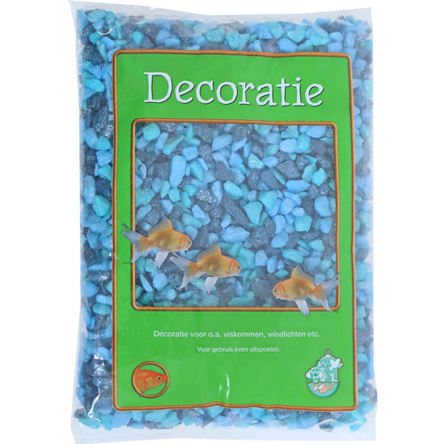 Boon Aqua Deco glitter gravel mix blauw, zak à 1 kg.