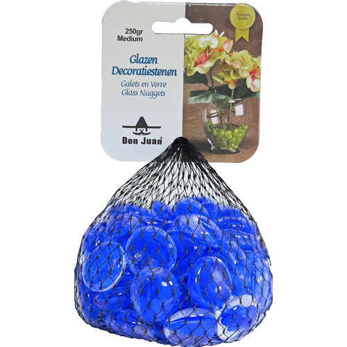 Boon Aqua Deco cats eyes donkerblauw, zak a 250 gram.