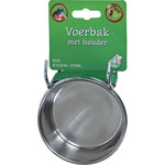 Boon Boon voerbak RVS met houder universeel, Ø 9,5 cm- 270 ml.