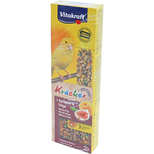 Vitakraft Vitakraft abrikoos/vijg-kräcker kanarie, 2in1.