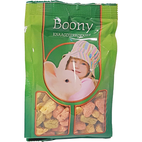 Boony Snacks Boony knaagdiersnack hartjes mix, 150 gram.