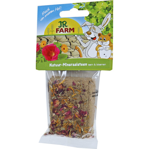 JR Farm JR Farm knaagdier knaagsteen van natuurlijk leem met bloemen, 100 gram. 08252