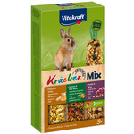 Vitakraft Vitakraft knaagdier Mix druif/noot-groente/biet-popcorn/honing-kräcker dwergkonijn, 3in1.