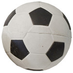 Boon hondenspeelgoed drijvende spons voetbal, 9 cm.