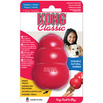 Kong Kong hond Classic rubber medium, rood.