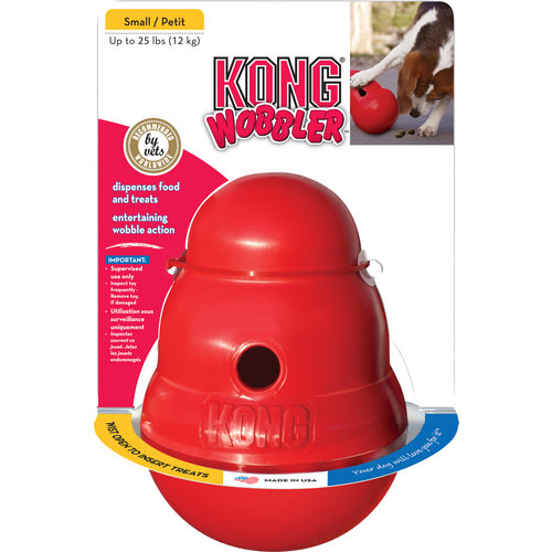 Kong Kong hond Wobbler rood, small.