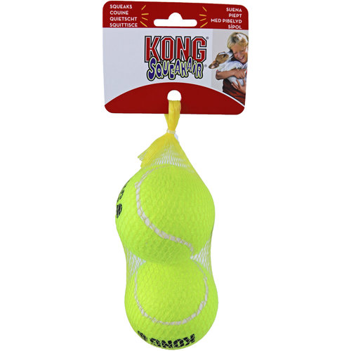 Kong Kong hond Squeakair met piep large, net à 2 tennisballen.