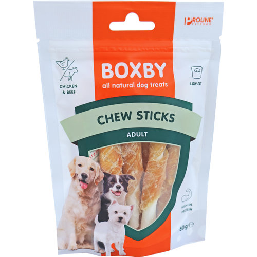 Proline Proline Boxby chew sticks, 80 gram.
