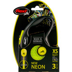 Flexi flexi rollijn NEW NEON cord XS geel, 3 meter.