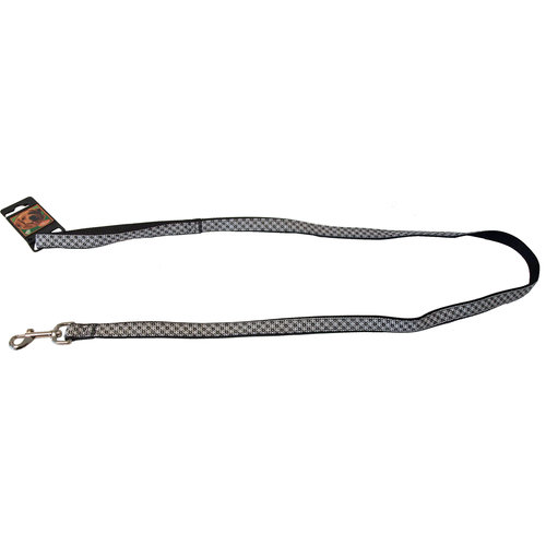 Boon Dog fashion Boon Dog fashion lijn nylon 20 mm x 130 cm, ruit zwart.