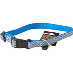 Boon Dog fashion Boon Dog fashion nylon/PVC halsband verstelbaar 15 mm x 25-40 cm, Caledonia blauw.