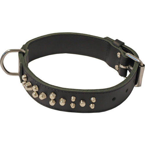 Boon Dog fashion Boon Dog fashion zware halsband met beslag, 35 mm/67 cm, zwart.
