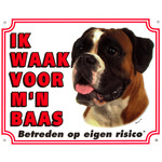 Waakbord groot in kleur, Boxer.