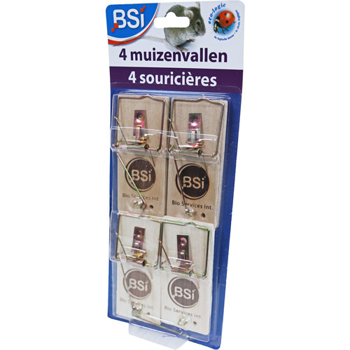 BSI BSI muizenval hout, pak a 4 stuks.