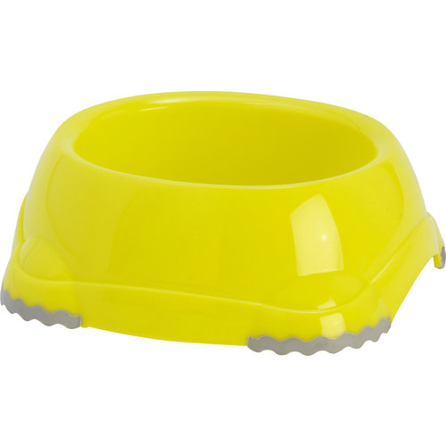 Moderna Moderna katteneetbak Smarty 1 plastic, Ø 12 cm yellow. Inhoud: 315 ml.