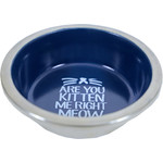 Boon katteneetbak RVS/melamine 11 cm, blauw.