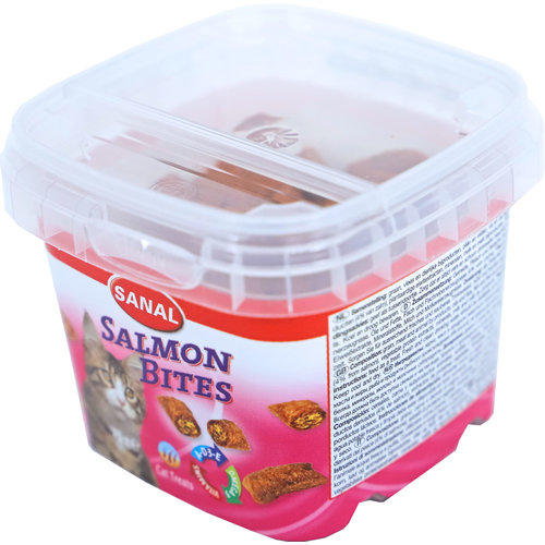 Sanal Sanal kat salmon bites cups, 75 gram.