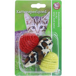 Boon Boon kattenspeelgoed blister a 2 ballen met muis 7,5 cm.