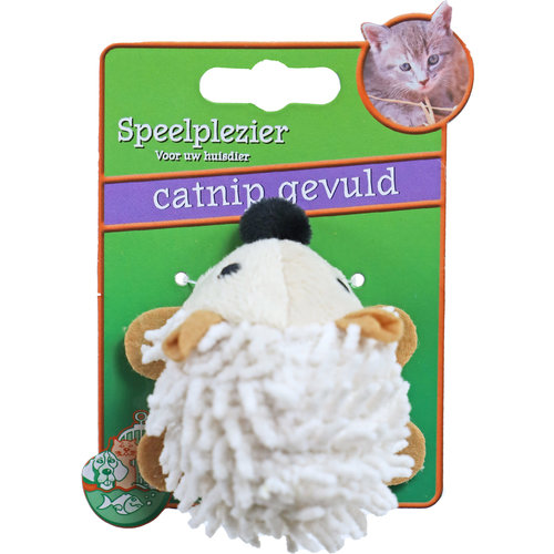 Boon kattenspeelgoed op kaart egel met catnip, 9 cm.