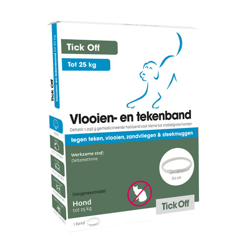 Emax Tick Off Vlooien- en tekenband tot 25 kg 1 st.