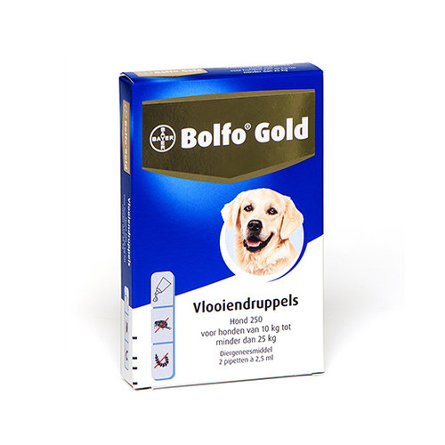Bolfo Bolfo Gold Hond 250 > 2 Pipet 2 pip. 10 - 25 kg