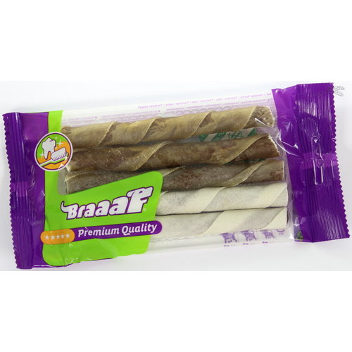 Braaaf Hondensnacks Braaaf Twister Roll   5 st. 12,5 cm