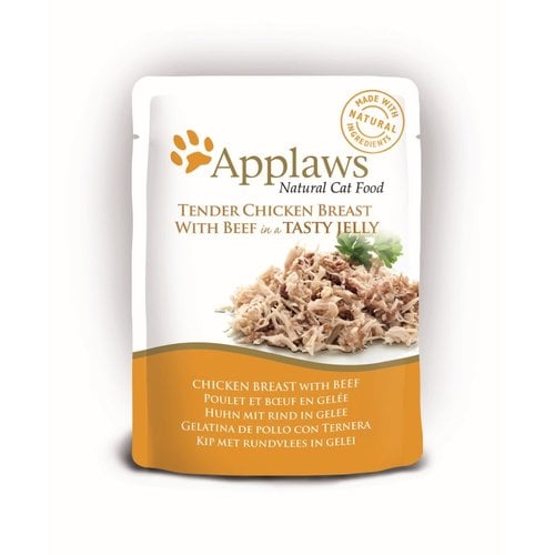 Applaws Hond & Kat Applaws Cat Pouch Chicken/Beef in jelly   70 gr.