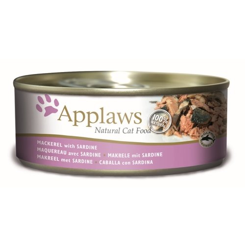 Applaws Hond & Kat Applaws Blik Cat Mackerel Sardine 156 gr.