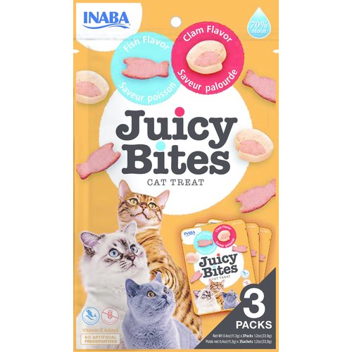 Inaba Inaba Juicy Bites Fish & Clam 3x11,3 gr.