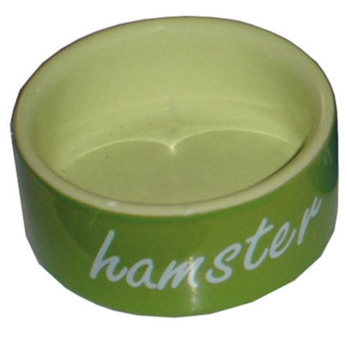 Hamster Eetbak Steen Groen 1 st. 8 cm.