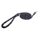Rogz Beltz Rope LangeLijn M Zwart 1 st. Medium