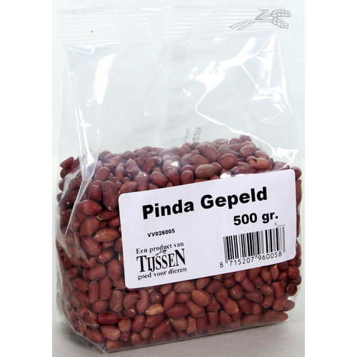 Tijssen goed voor dieren Pinda Gepeld 500 gr.